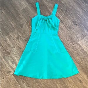 Beautiful Teal Dress with White stitching! 👗